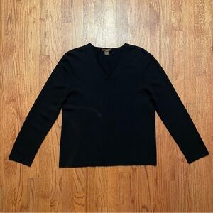 Esperanto cashmere V neck black sweater size S